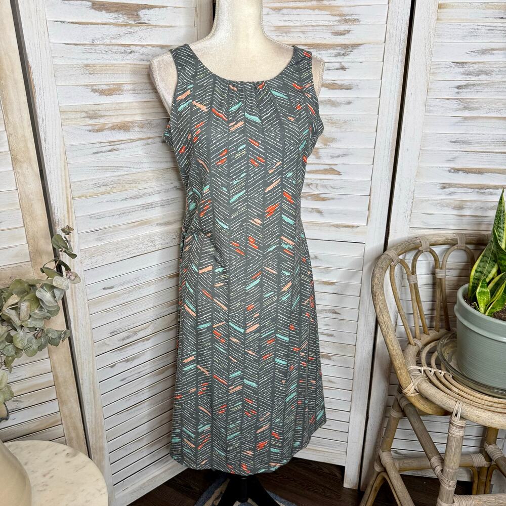 PRANA Women's XL Skypath Tank Dress Back Cut Out Knee Length Outdoor Grey - Picture 4 of 16